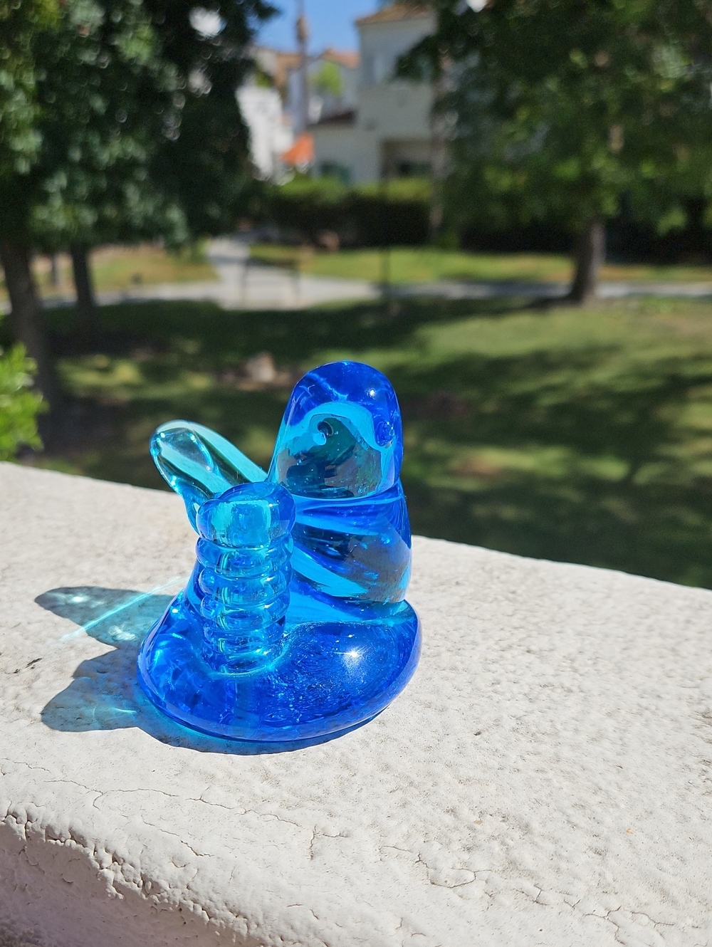 Vintage Glass Bluebird Of Happiness